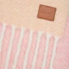 Alpaka ve yün karışımı şal Şeftali/Matcha/Pembe