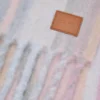 Alpaka ve yün karışımı atkı Açık Mavi/Pembe/Kumtaşı