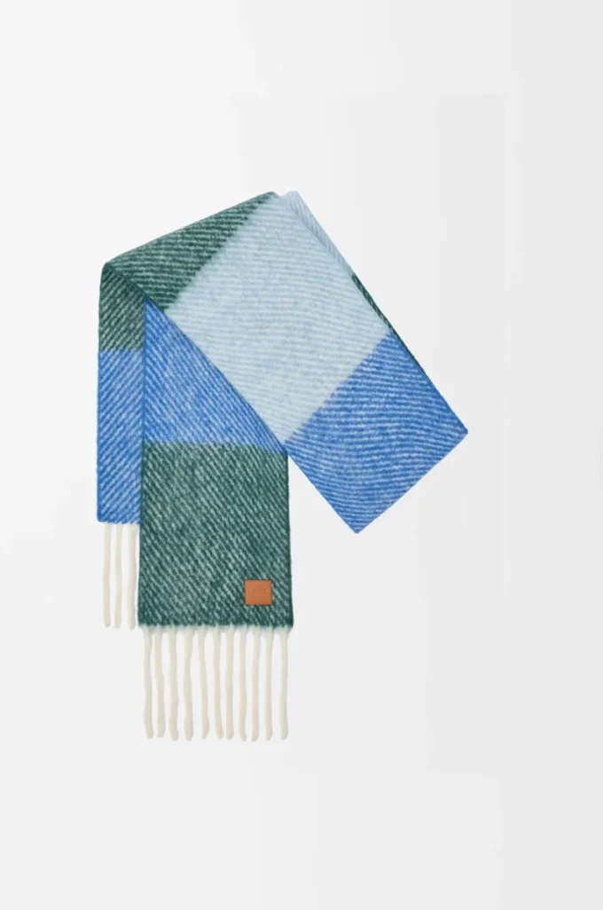 Alpaka ve yün karışımı Blue/Green