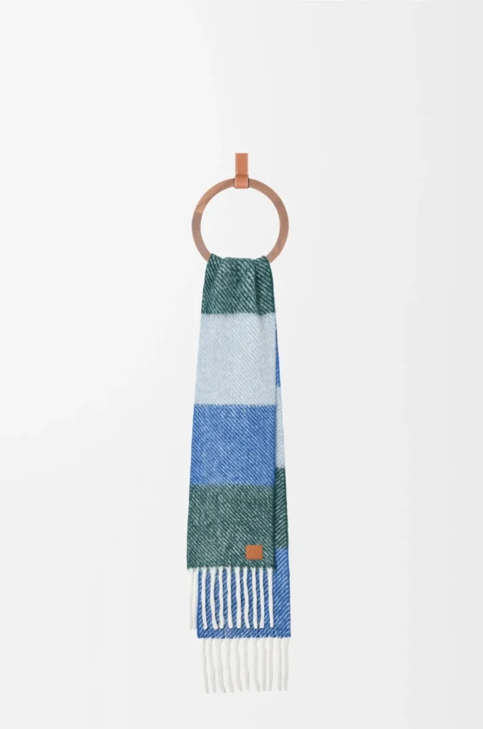 Alpaka ve yün karışımı Blue/Green