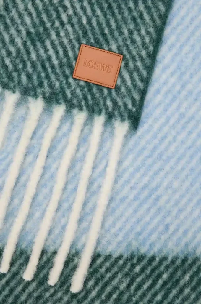Alpaka ve yün karışımı Blue/Green
