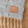 Alpaka ve yün karışımı eşarp Camel/Çok Renkli