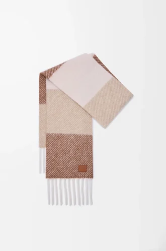 Alpaka ve yün karışımı Mocha/Beige