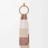 Alpaka ve yün karışımı Mocha/Beige