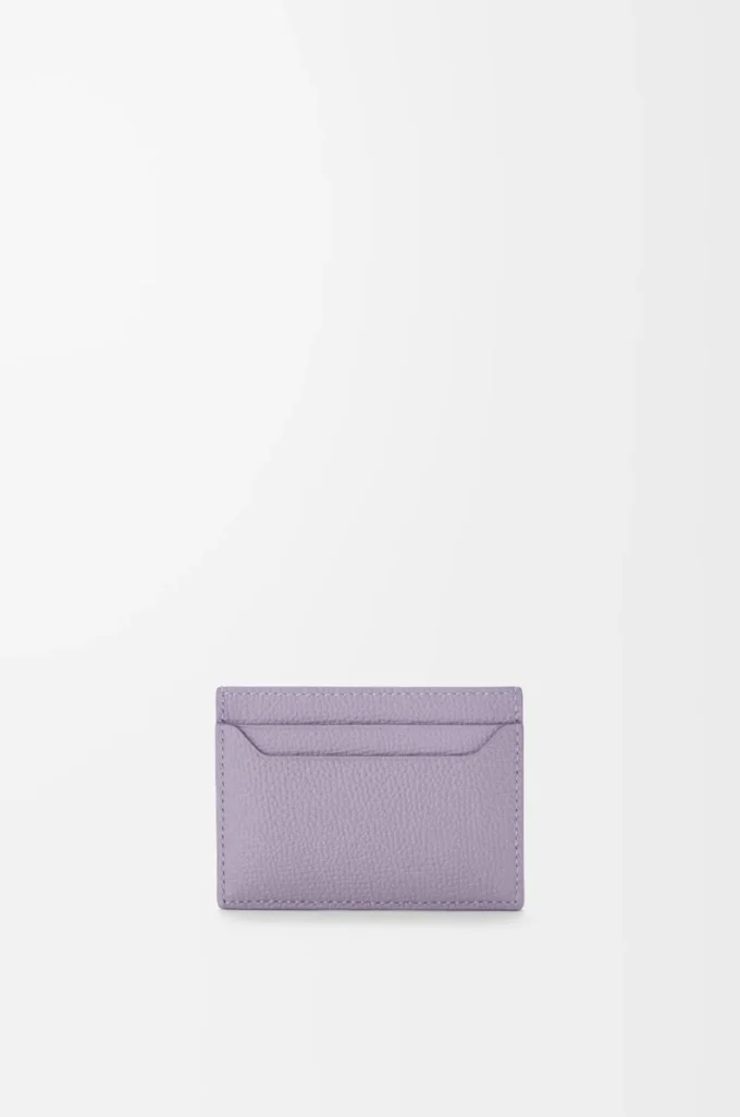 Anagram düz kartlık, çakıl desenli dana derisi Dirty Mauve