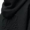 Anagram fermuarlı kapüşonlu kazak, yün, siyah