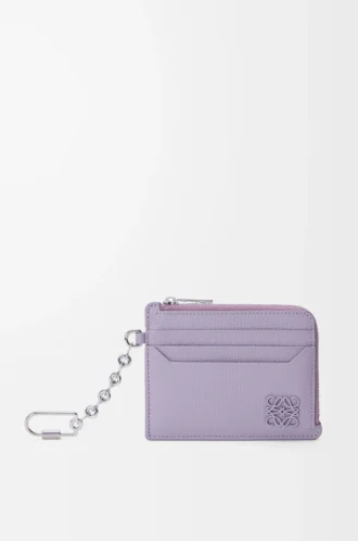 Anagram kare bozuk para kartlık, çakıl desenli dana derisi Dirty Mauve