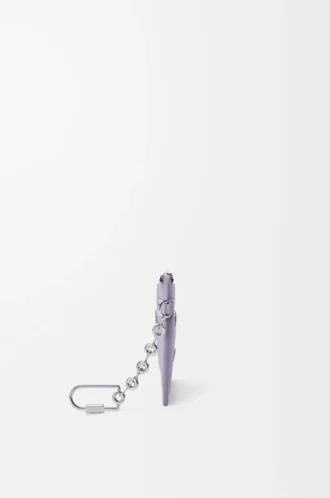 Anagram kare bozuk para kartlık, çakıl desenli dana derisi Dirty Mauve