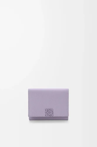 Anagram üç katlı cüzdan, çakıl desenli dana derisi Dirty Mauve