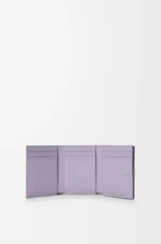 Anagram üç katlı cüzdan, çakıl desenli dana derisi Dirty Mauve