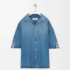 Anagram kısa kollu denim gömlek Yıkanmış Denim