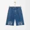 Anagram şort, denim kot mavisi