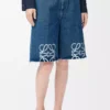 Anagram şort, denim kot mavisi