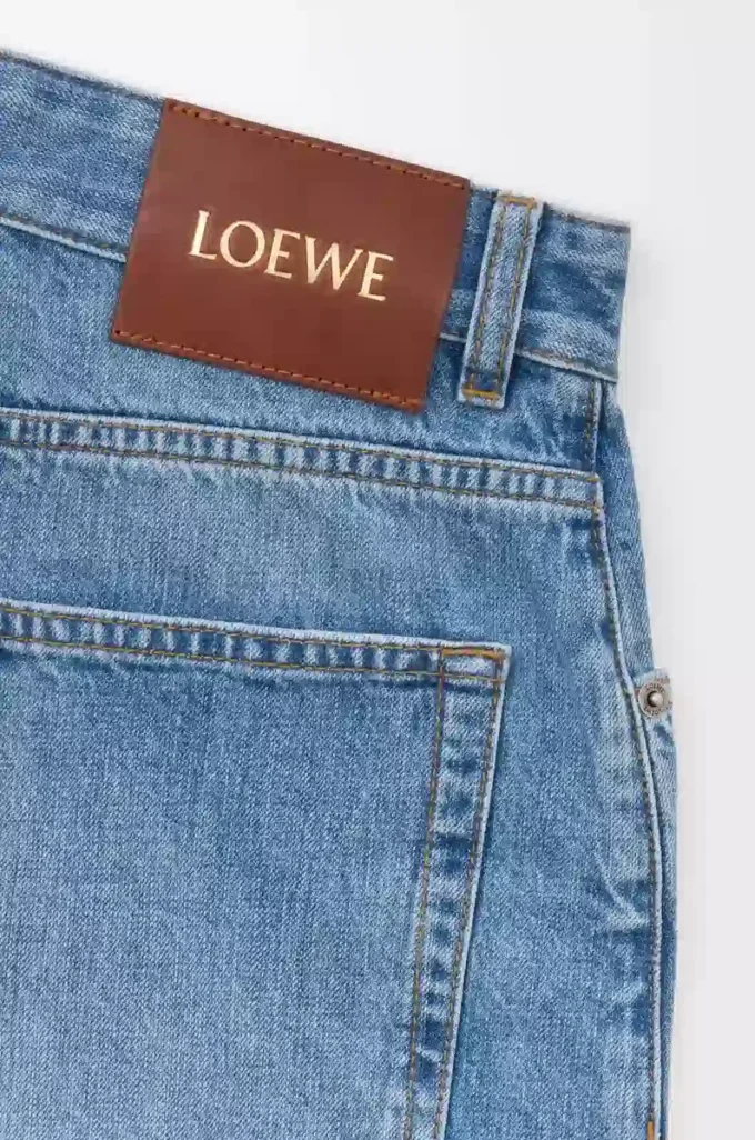 Anagram şort, denim Yıkanmış Denim
