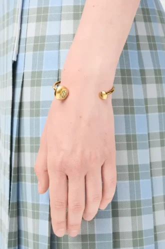 Anagram Pebble manşet, gümüş, altın kaplama