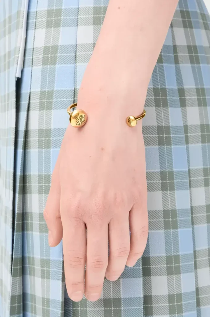 Anagram Pebble manşet, gümüş, altın kaplama
