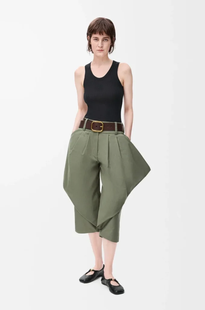 Anagram tank top, ipek, Siyah