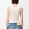 Anagram tank top, ipek, yumuşak beyaz