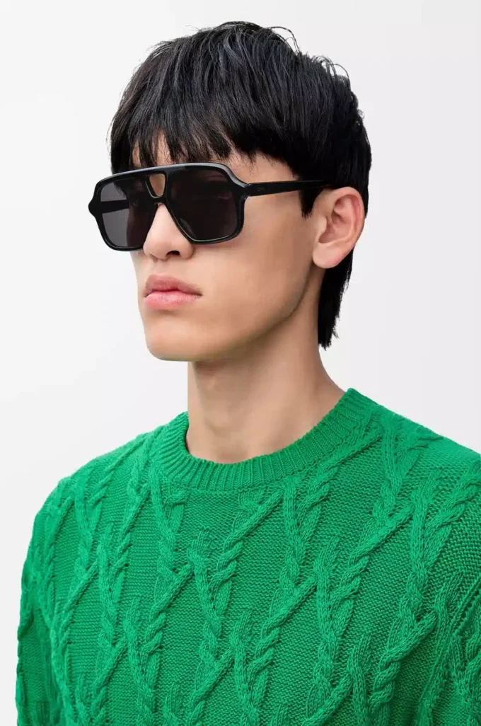 Aviator Slim güneş gözlüğü Siyah