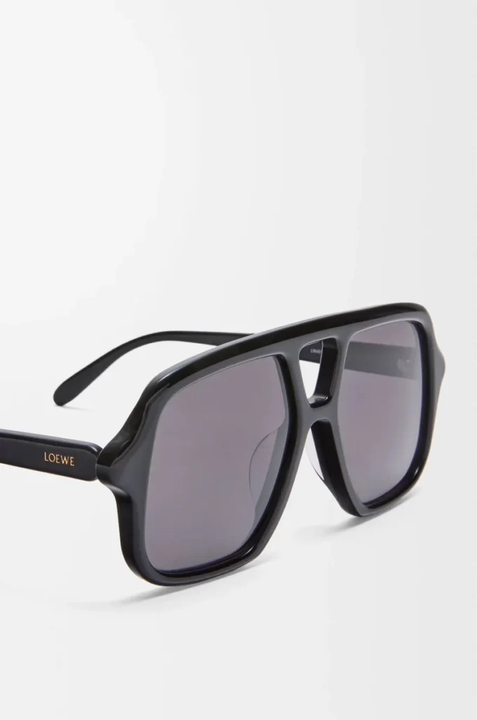 Aviator Slim güneş gözlüğü Siyah