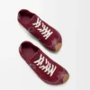 Ballet Runner 2.0 astarsız geyik derisi ve bitkisel tabaklanmış dana derisi Burgundy