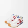 Ballet Runner 2.0 naylon ve dana derisi Beyaz/Kırmızı/Mavi