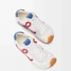 Ballet Runner 2.0 naylon ve dana derisi Beyaz/Kırmızı/Mavi