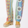 Bitkisel tabaklanmış dana derisinden yapılmış, petal espadrille platform terlik. Okra rengi