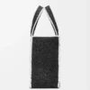 Büyük LOEWE Font Tote, rafya, Siyah