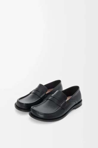Campo flap arka loafer, mumsu dana derisi Siyah