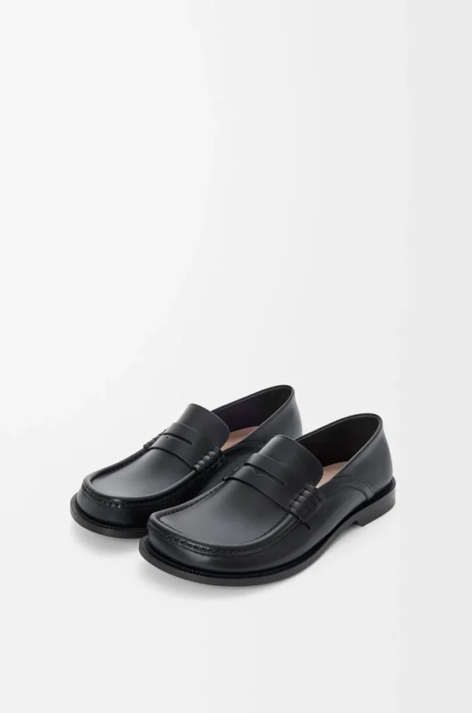 Campo flap arka loafer, mumsu dana derisi Siyah