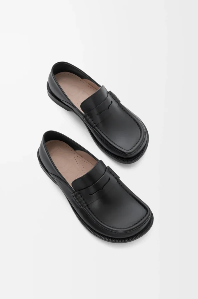 Campo flap arka loafer, mumsu dana derisi Siyah