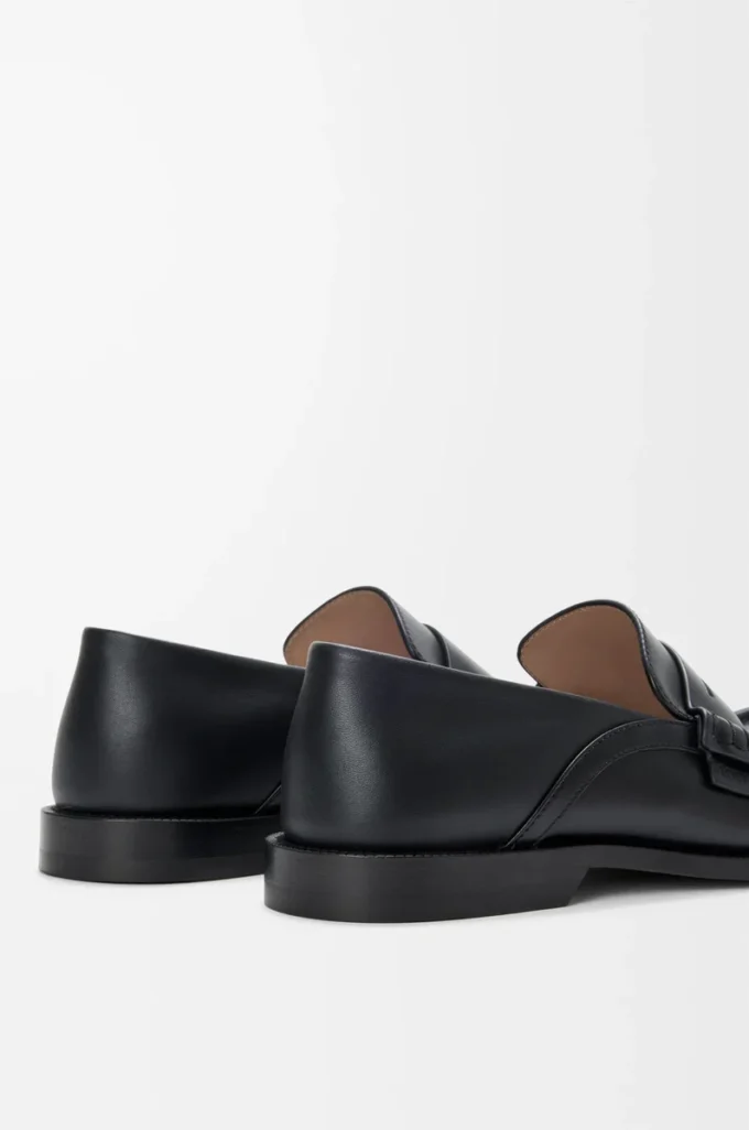 Campo flap arka loafer, mumsu dana derisi Siyah