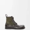 Dana derisi ve süet dana derisinden Campo loafer bot Dark Brown/Green