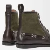 Dana derisi ve süet dana derisinden Campo loafer bot Dark Brown/Green