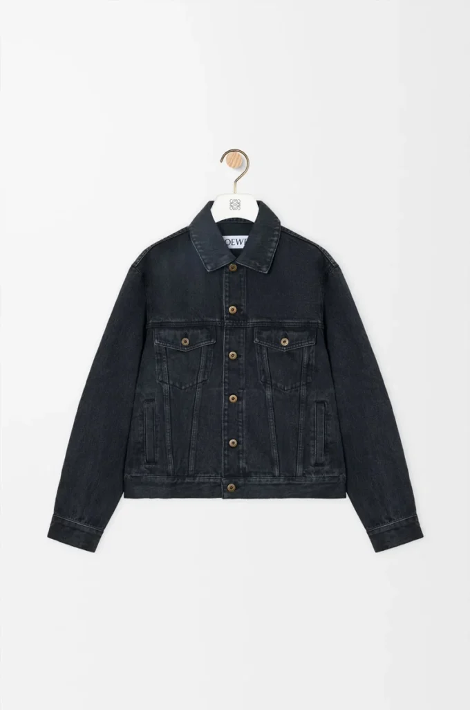 Denim Anagram ceket Siyah