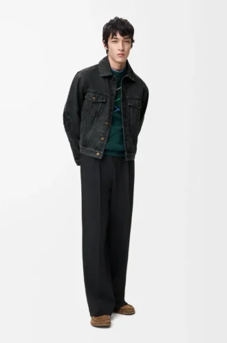 Denim Anagram ceket Siyah