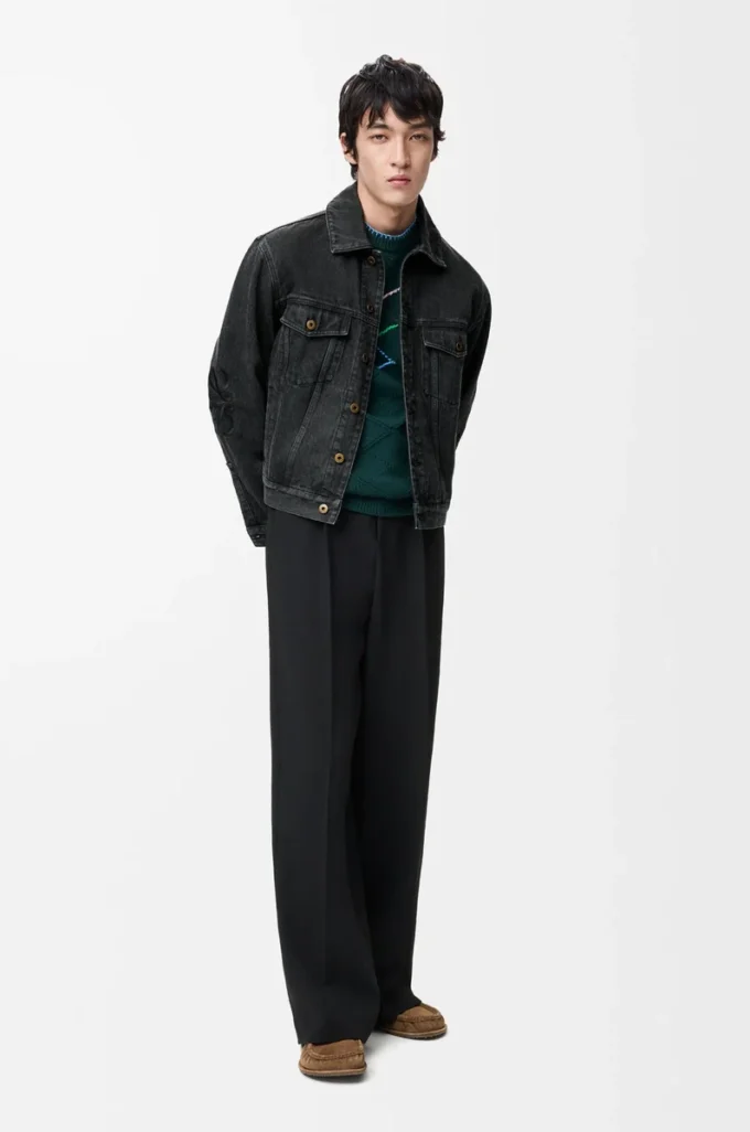 Denim Anagram ceket Siyah