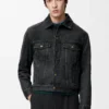Denim Anagram ceket Siyah