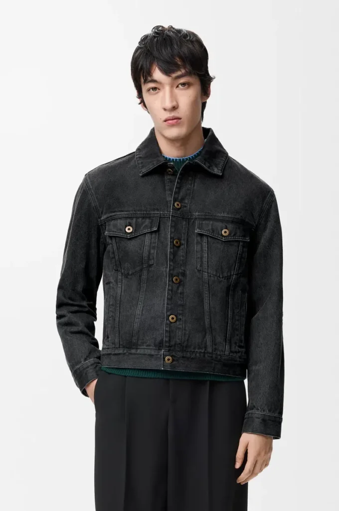 Denim Anagram ceket Siyah