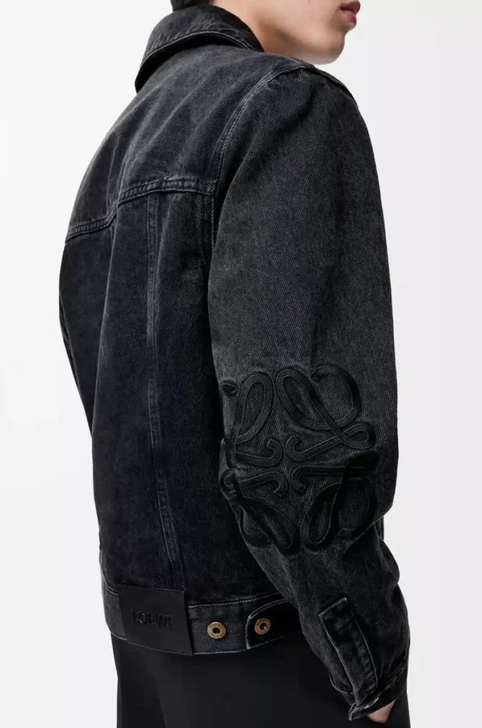 Denim Anagram ceket Siyah