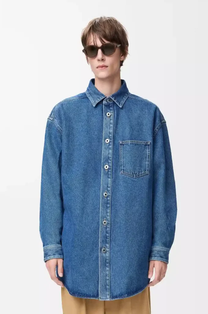Denim Anagram overshirt Orta Mavi Denim