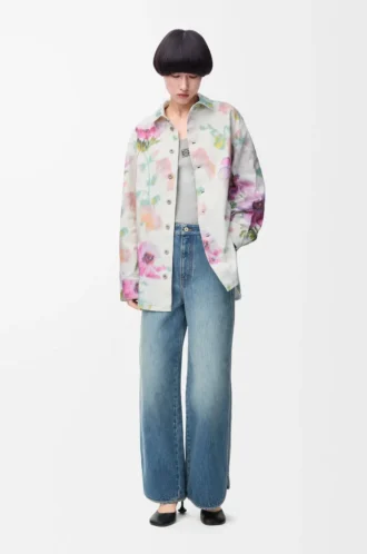 Denim Beyaz/Pembe Overshirt