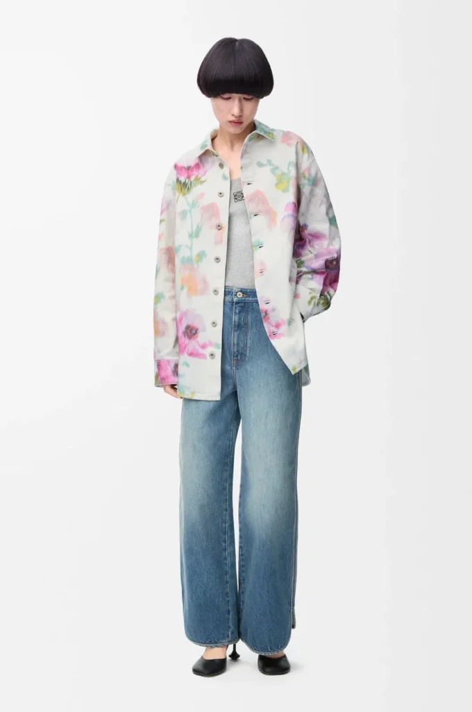 Denim Beyaz/Pembe Overshirt