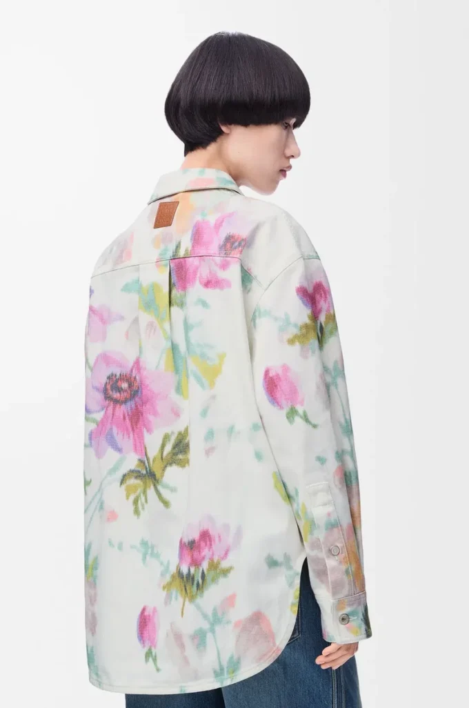 Denim Beyaz/Pembe Overshirt