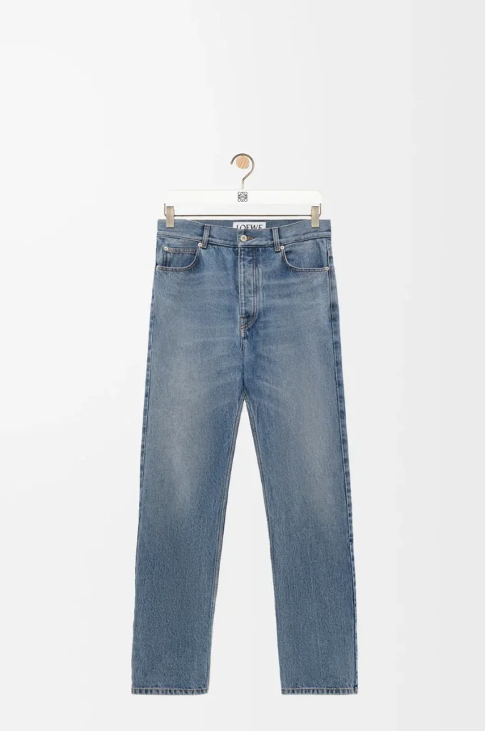 Denim Blue düz paça kot pantolon