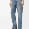 Denim Blue düz paça kot pantolon