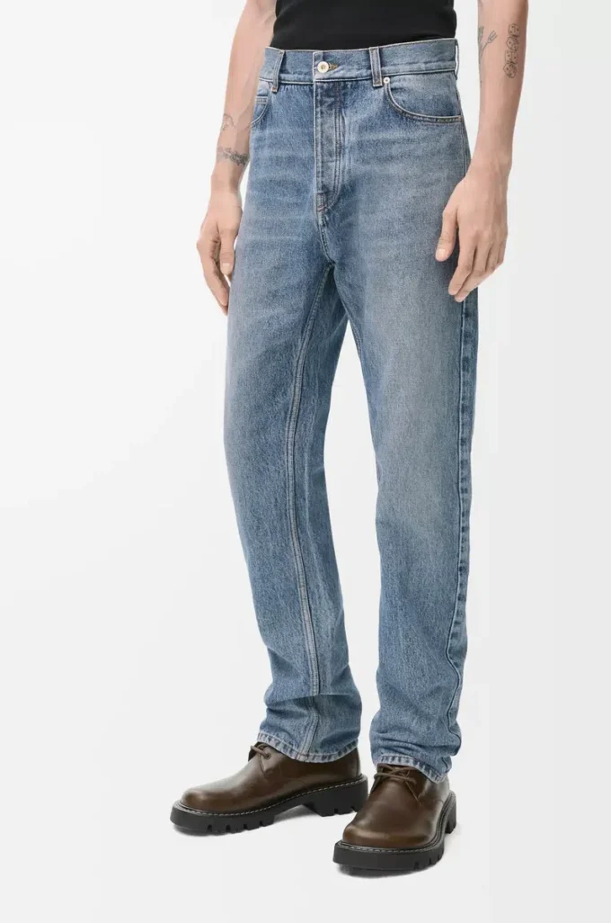 Denim Blue düz paça kot pantolon