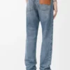 Denim Blue düz paça kot pantolon