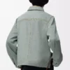 Denim iş kıyafeti ceketi Haki Yeşil